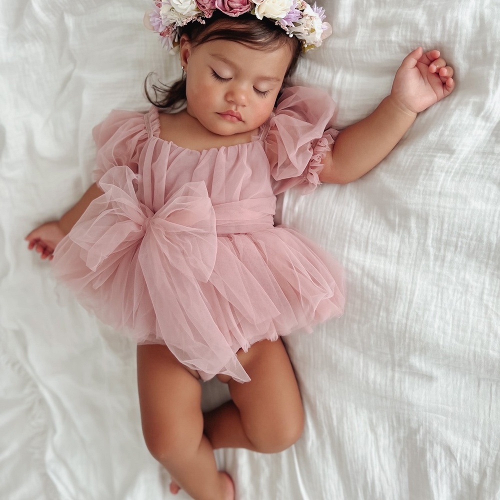 Dusty Rose Flower Fairy Dress